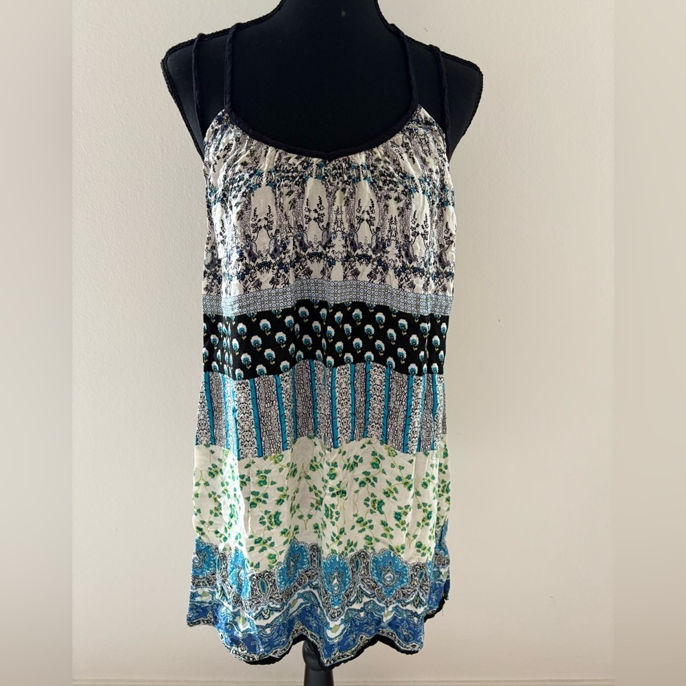 Patrons of Peace Printed Racerback Mini Dress - Size L